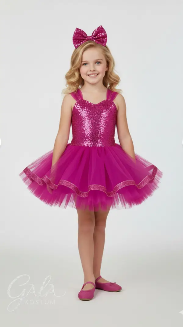 Pembe Tarz Elbise Okul Kıyafet Kostümü