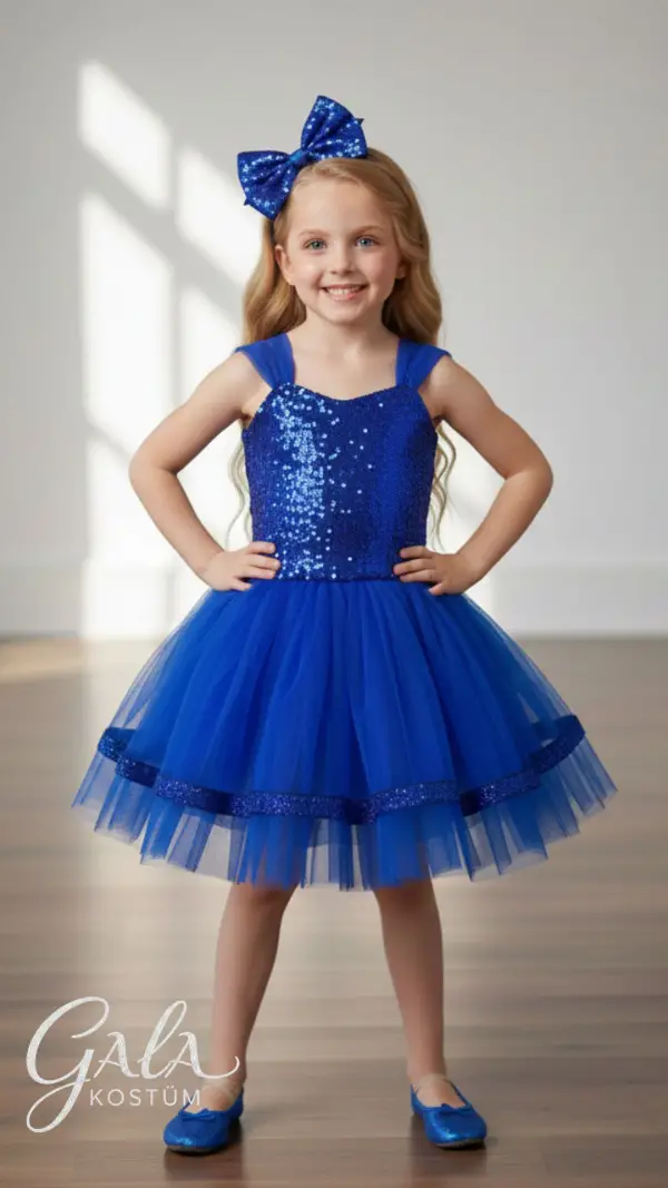 Mavi Tarz Elbise Okul Kıyafet Kostümü