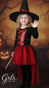 Kırmızı Hollowen Kız Çocuk Kostümü 