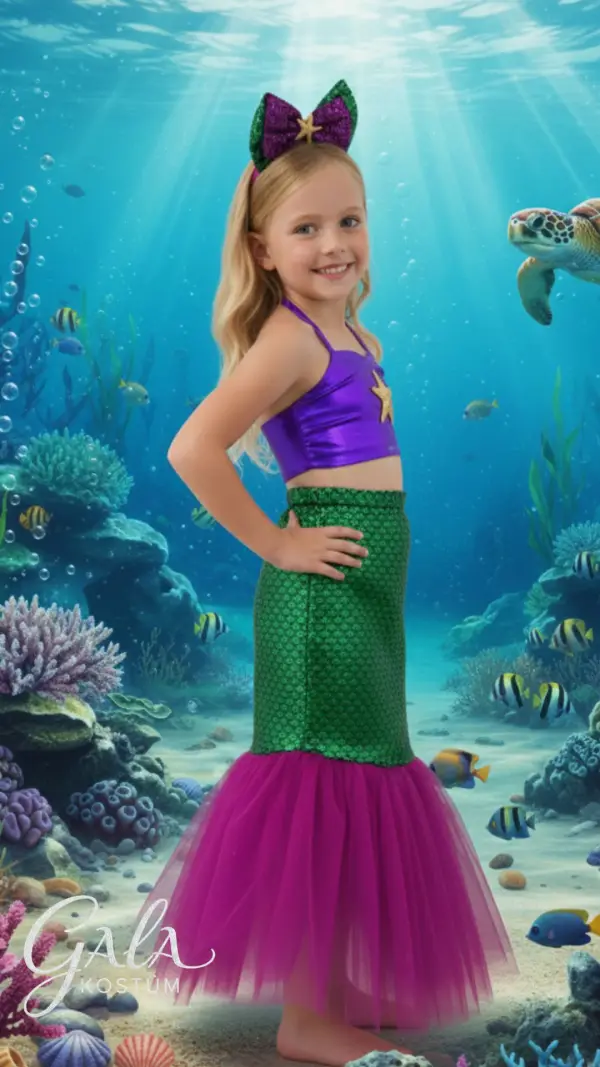 Deniz Kızı Çocuk Kostümü
